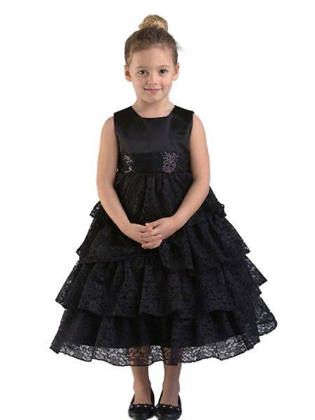 Crayon Kids Black Tulle Flower Girls' Party Dress Oasislync Crayon Kids Black Tulle Flower Girls' Party Dress Oasislync