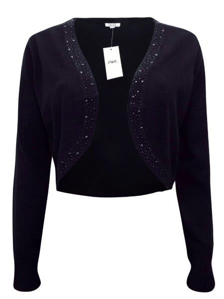Black long sleeve bolero jacket 2025