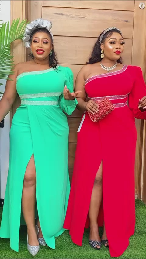 Glamorous One shoulder split dress