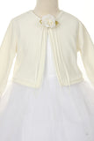 Girls' Ivory Long Sleeve Bolero Jacket - Oasislync