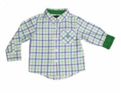 Andy & Evan Boys' Green Check Shirt - Oasislync