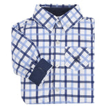 Andy & Evan Boys' Blue Large Check Shirt - Oasislync