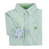 Andy & Evan Boys' Light Green Mini Check Shirt - Oasislync