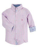 Andy & Evan Boys' Pink Mini Check Shirt - Oasislync