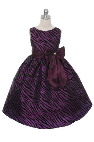 Kids' Dream Purple Flower Girl Party Dress - Oasislync