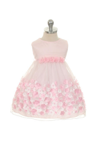Baby Girl's Pink Mesh Party Dress - Oasislync