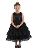 Crayon Kids Black Tulle Flower Girls' Party Dress - Oasislync