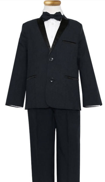 Boys’ Tuxedo with Satin Lapel and Side Pants Stripes - Oasislync