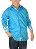 Boys' Blue Button-Down Shirt - Oasislync