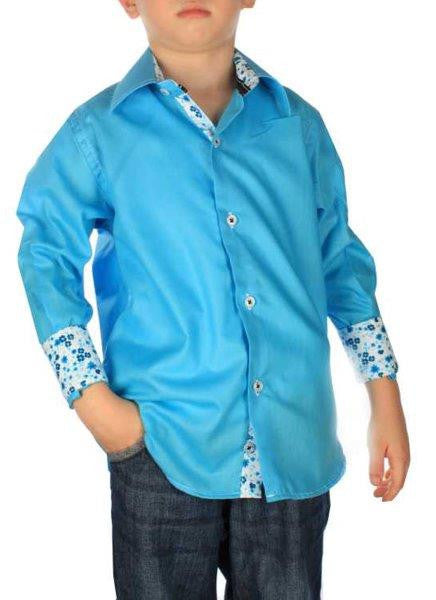 Boys' Blue Button-Down Shirt - Oasislync