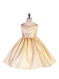 Crayon Kids Girls' Peach Gold Shimmer Party Dress - Oasislync