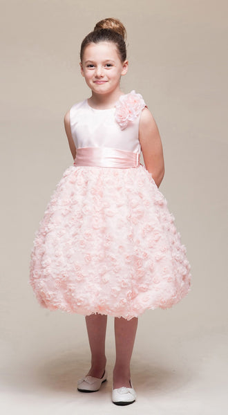 Crayon Kids Girls' Pink Bubble Flower Girl Party Dress - Oasislync