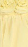 Girls' Aqua Mint Chiffon Dress with Rose Trim - Oasislync
