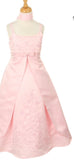 Matte Satin A-Line flower Girls Dress in Pink - Oasislync