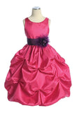 Girl Taffeta Bubble Dress in Pink - Oasislync