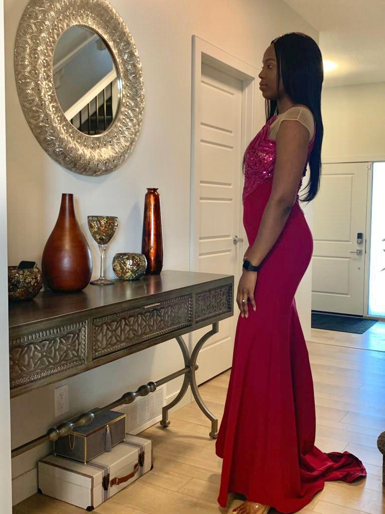 Long Fitted Mermaid Formal Dress in Magenta - Oasislync
