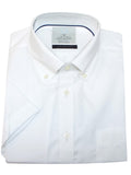 Classic Men's White Short Sleeve Oxford Dress Shirt - Oasislync