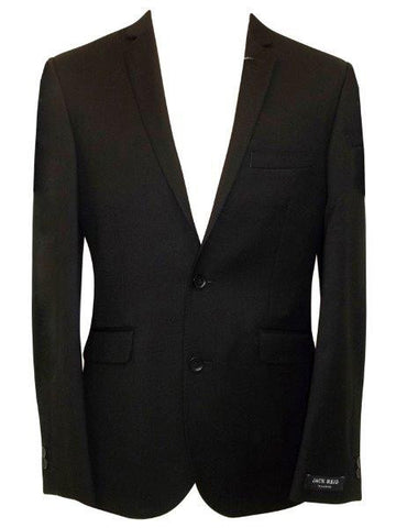 Black Single-Breasted 2 Button Blazer Jacket - Oasislync
