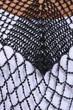 Black Crochet Knit Fringed Asymmetric Shrug Poncho - Oasislync