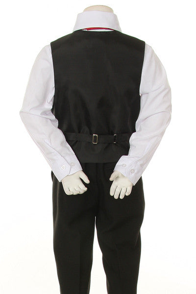 Boy's Formal Vest and Tie Set - Black - Oasislync