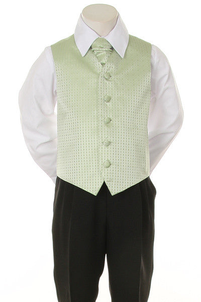 Boy's Formal Vest and Tie Set - Sage - Oasislync