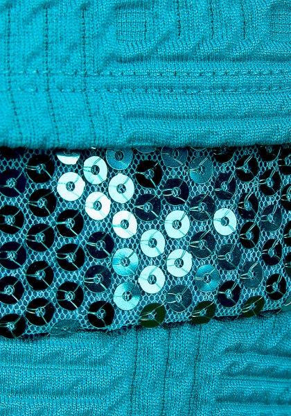 Pogo Club Embossed Fabric Teal Girls' Dress - Oasislync