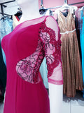 Pink Embroidered Party/Evening Wear - Oasislync