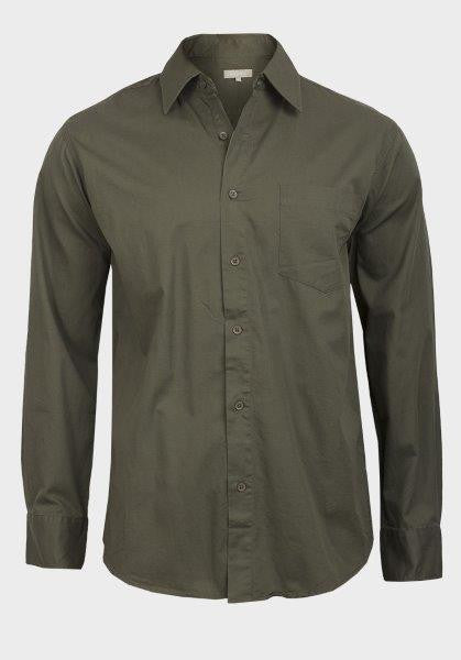 olive green button up shirt