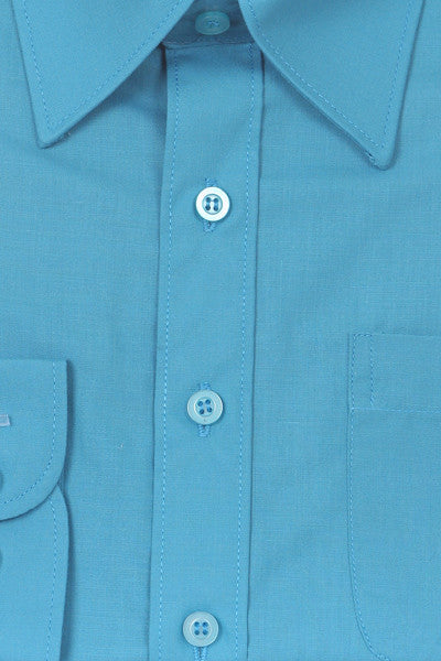 Boys' Blue Formal Dress Shirt - Oasislync