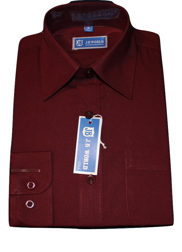 Boys' Burgundy Formal Dress Shirt – Oasislync